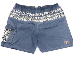 90s Looney Tunes Mens XL Taz Floral Swim Trunks